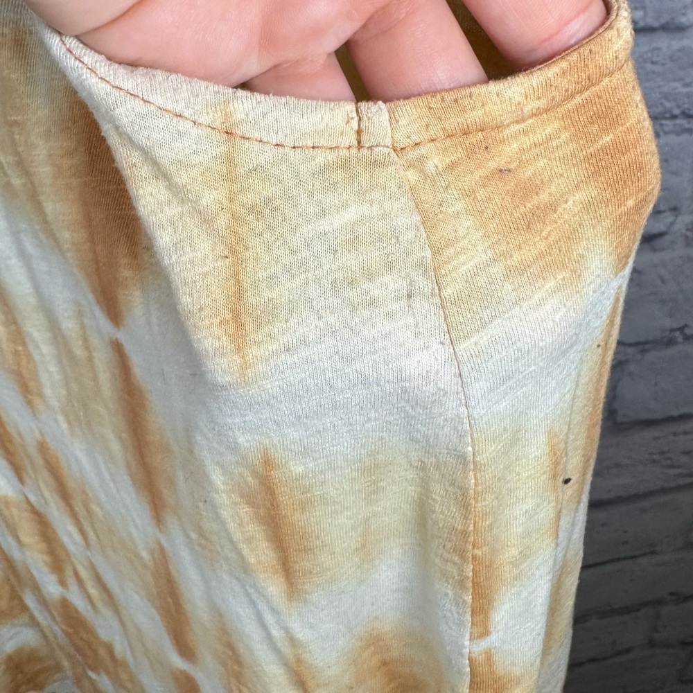 Anthropologie Tie Dye Embroidered Tank‎ Top Floreat tan/white size small - Picture 6 of 9